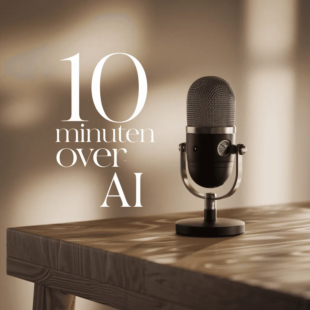 The 10-Minute AI Podcast, recording studio with microphone