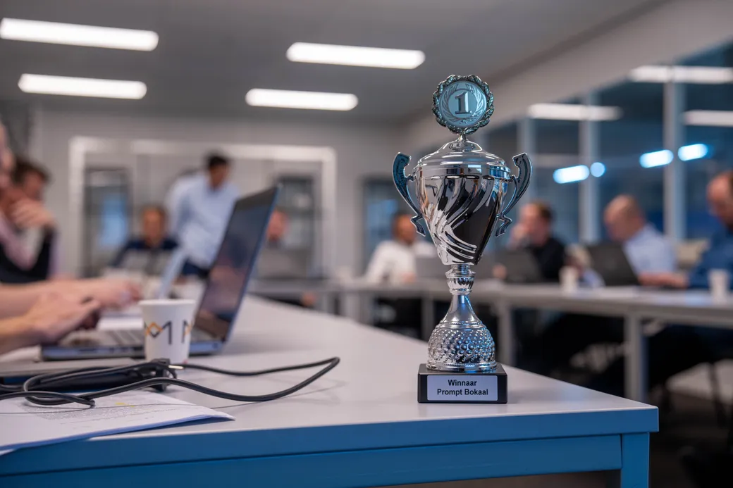 The Prompt Trophy and the certificates handed out after the training