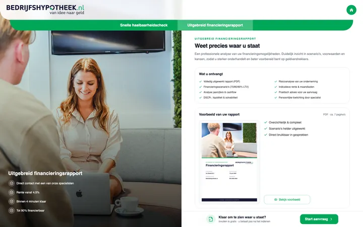 Bedrijfshypotheek.nl launches the first AI platform for commercial mortgages in the Netherlands, delivering a full financing report in minutes