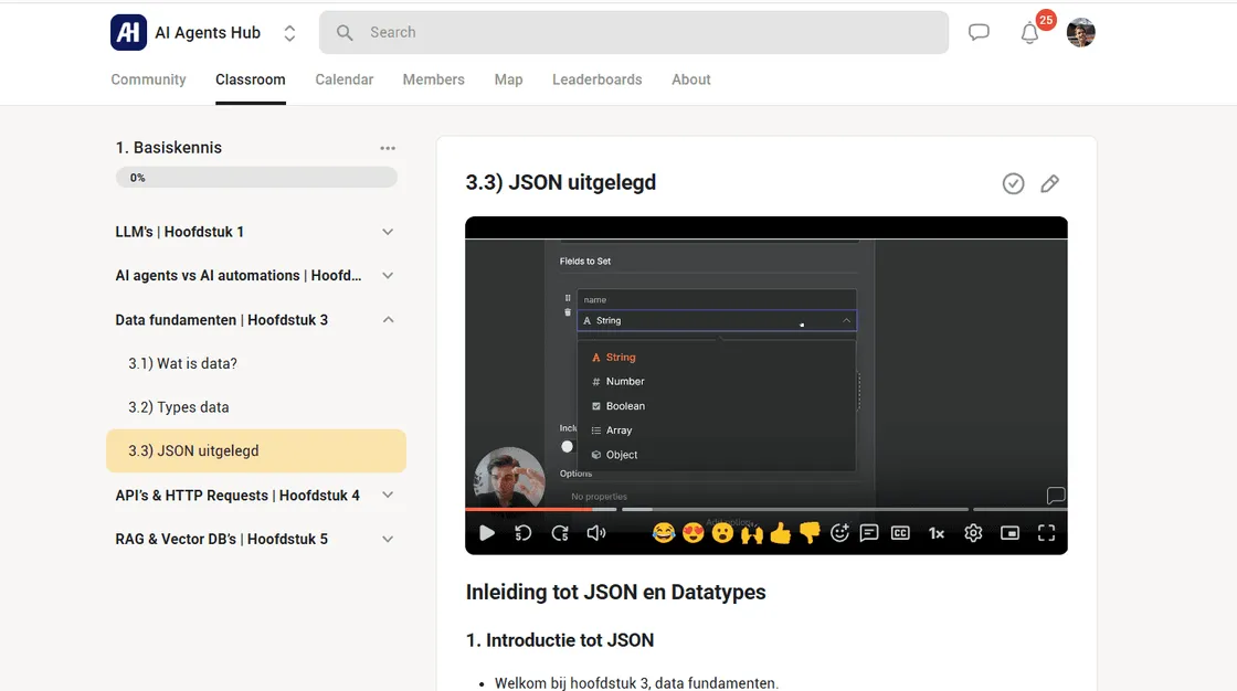 The AI Agents Hub community on Skool