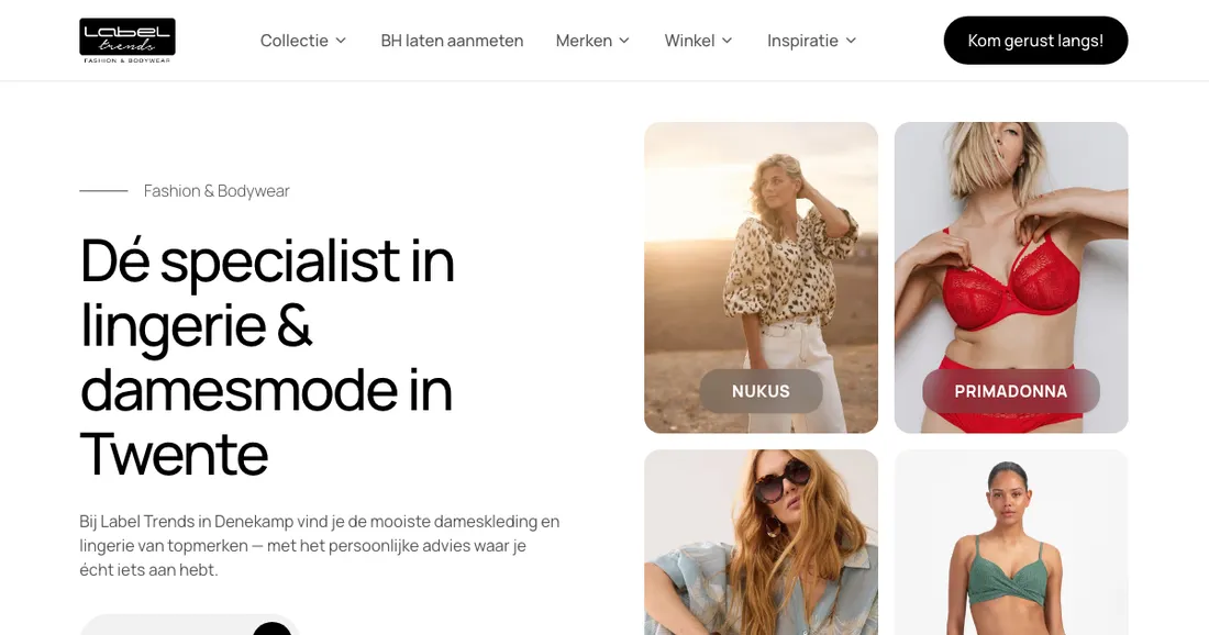 Website of Label Trends (labeltrends.nl)